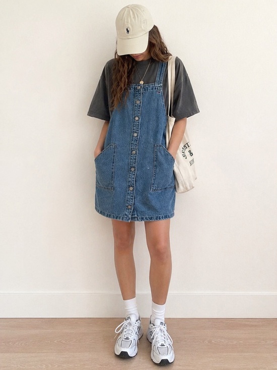 Tommy Hilfiger Dresses & Skirts - Tommy Hilfiger Denim Pinafore Dress Y2K 90s Style Overall Mini Dress Size XS
